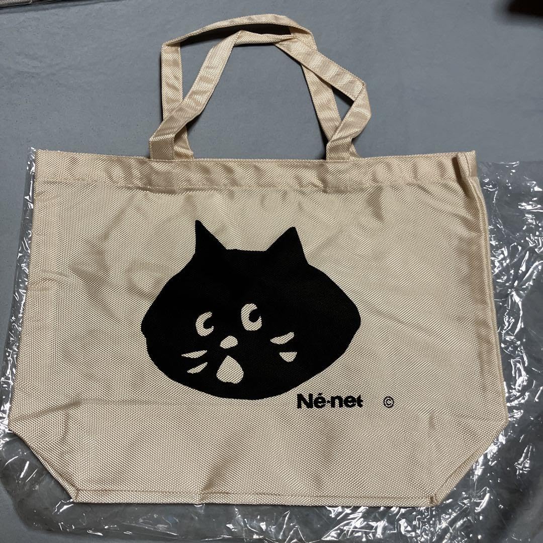 Amazon.co.jp: Ne-net トートバッグ にゃー ネネット ベージュ 軽量